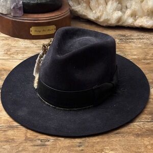 Nick Fouquet 100x Beaver Felt Flat Brim Hat 6 7/8 55 Kemosabe Teressa Folgia